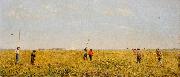 Thomas Eakins Pushing for Rail oil on canvas